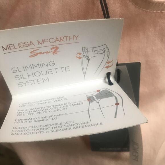 NEW Seven Melissa Mcarthy Pencil Peach Pants Slimming Silhouette Women's 24W - Picture 5 of 7